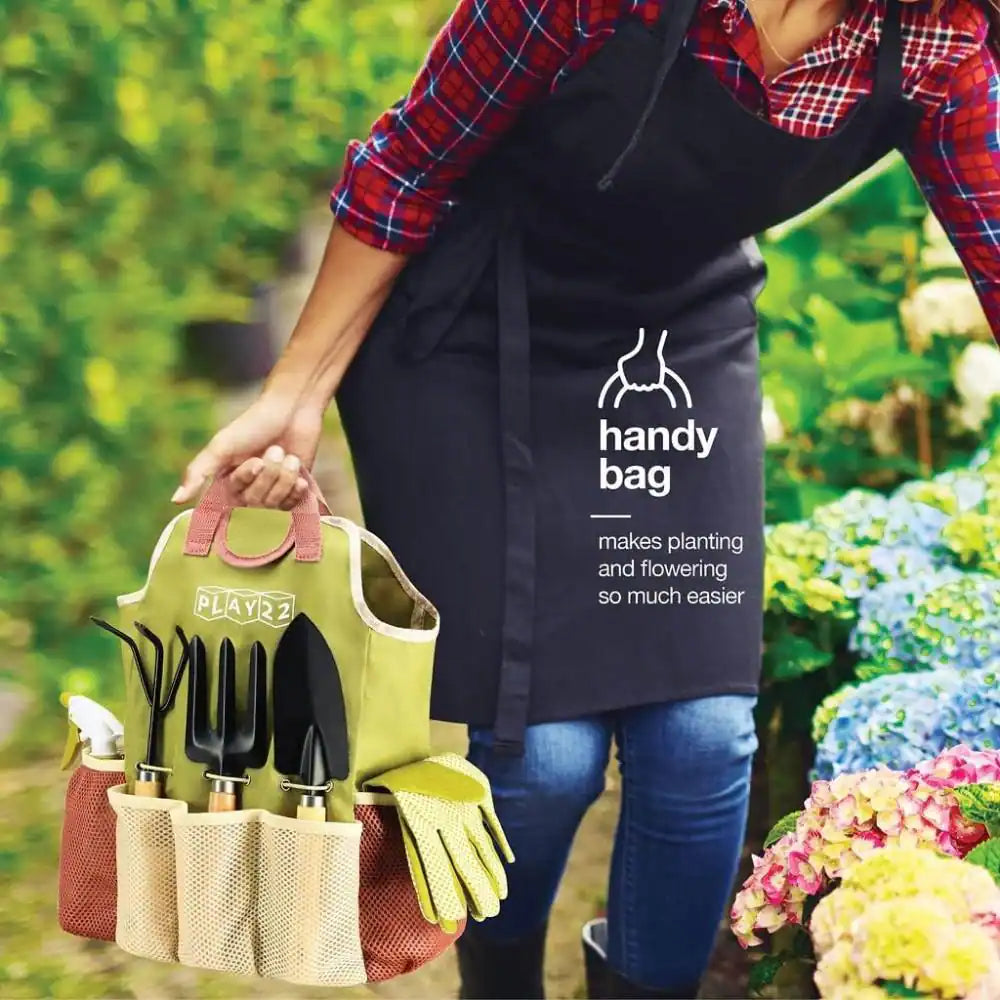 10-Piece Garden Tool Set - Complete Garden Tool Kit Comes with Bag & Gloves