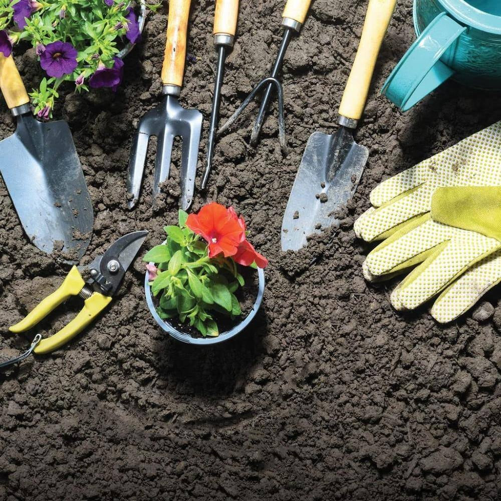 10-Piece Garden Tool Set - Complete Garden Tool Kit Comes with Bag & Gloves