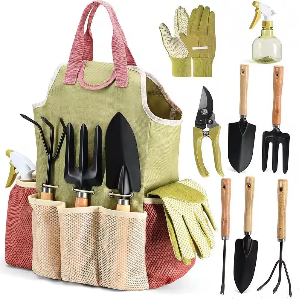 10-Piece Garden Tool Set - Complete Garden Tool Kit Comes with Bag & Gloves